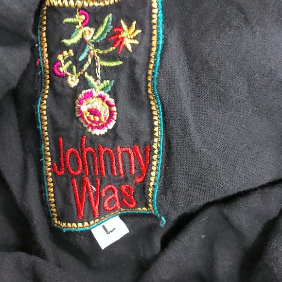 Johnny Was vintage black eyelet lace tiered long maxi skirt L - Picture 3 of 3